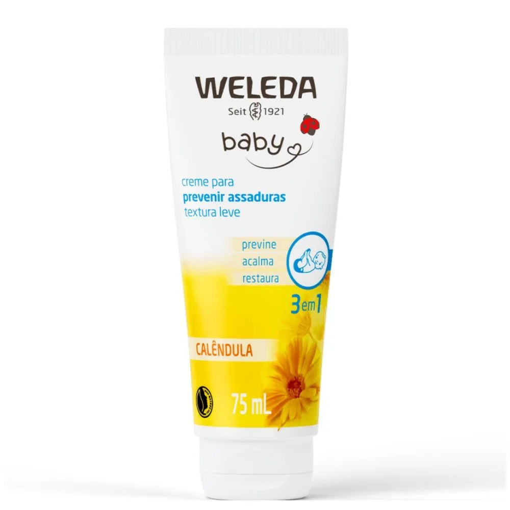 Babycreme Weleda Calêndula 75ml — foto do produto em fundo branco
