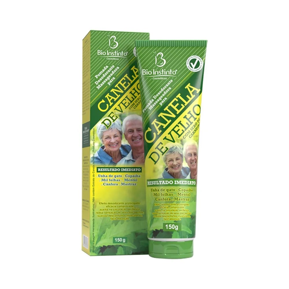 Canela De Velho Bio Instinto 150gr Pomada Desodorante — foto do produto em fundo branco
