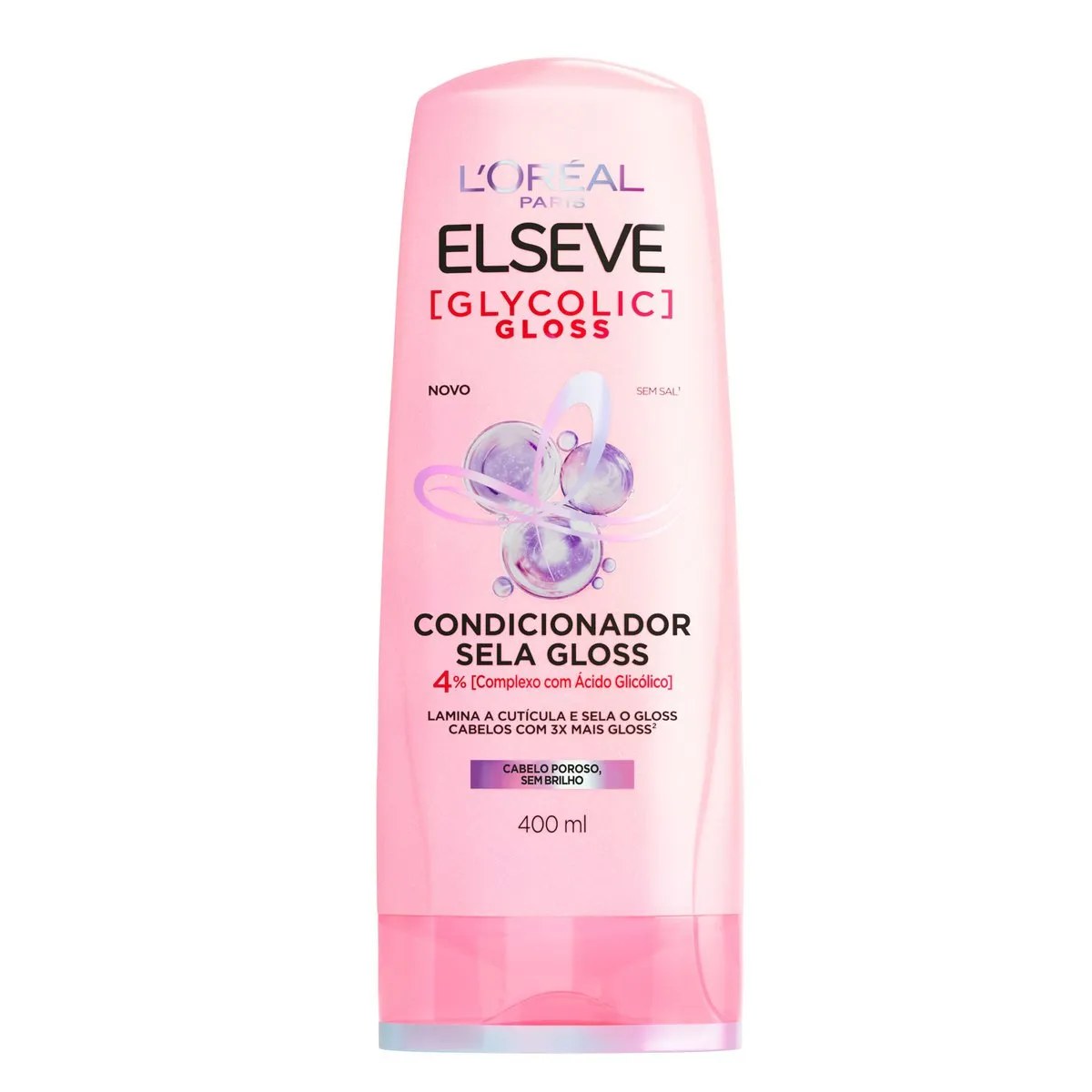 Condicionador Elseve 400ml Glycolic Gloss — foto do produto em fundo branco