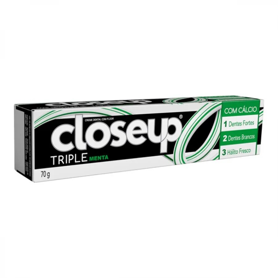 Creme Dental Closeup Triple Menta 70g — foto do produto em fundo branco