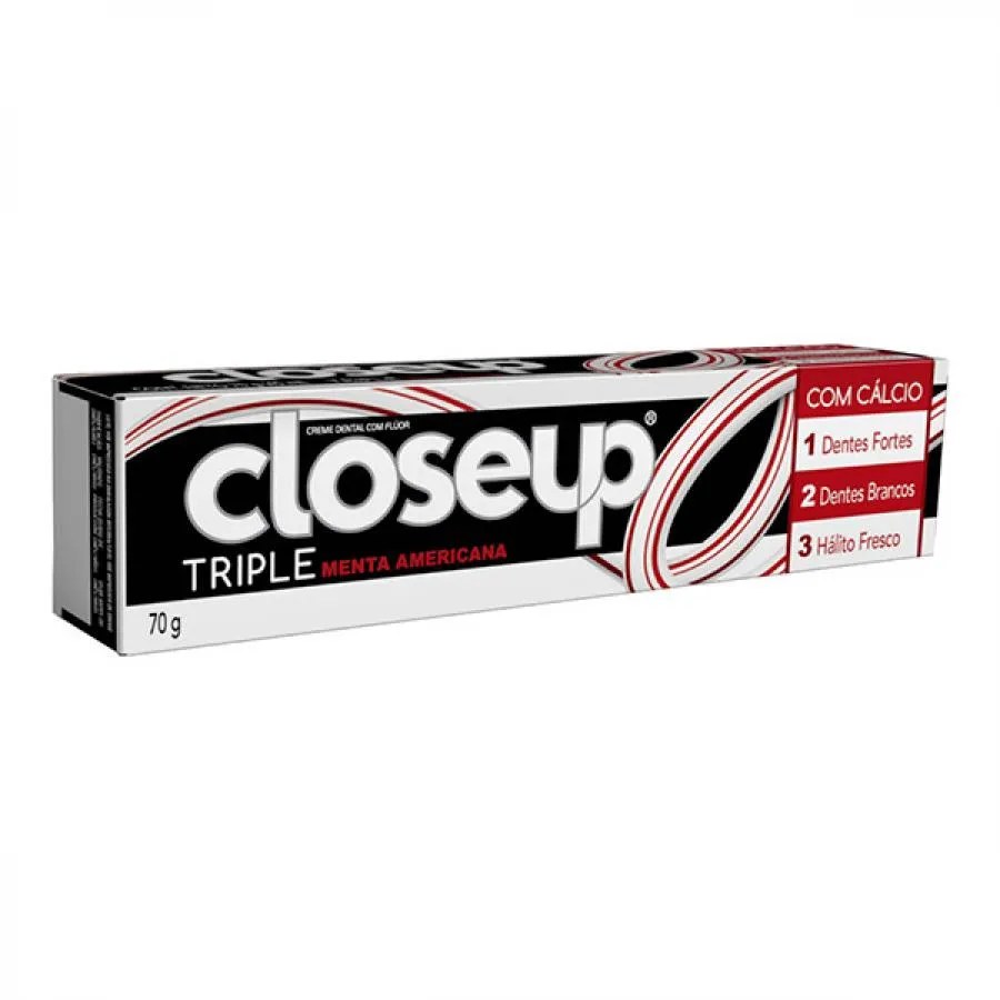 Creme Dental Closeup Triple Menta Americana 70g — foto do produto em fundo branco