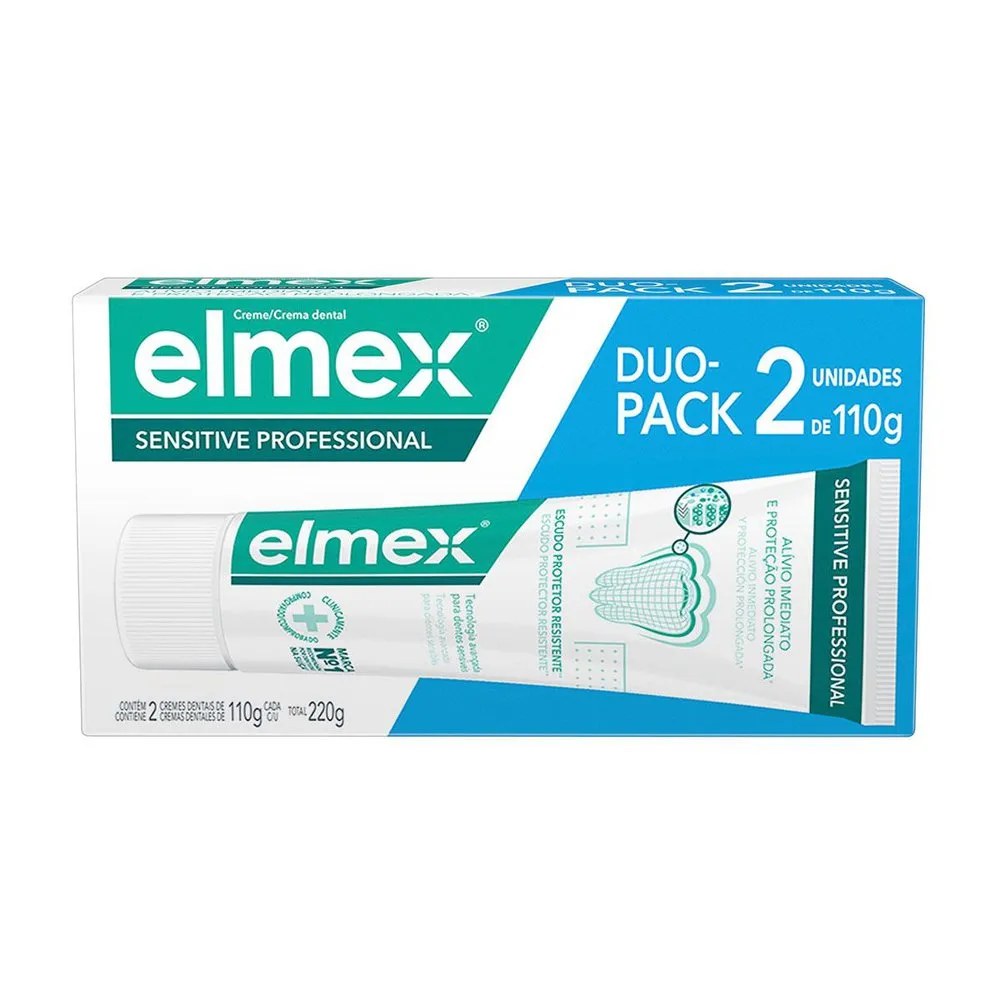 Creme Dental Elmex Sensitive Professional 110g 2 Unidades — foto do produto em fundo branco