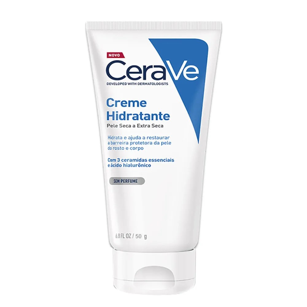 Creme Hidratante Para O Rosto E Corpo Cerave Pele Seca A Extra Seca 50g — foto do produto em fundo branco