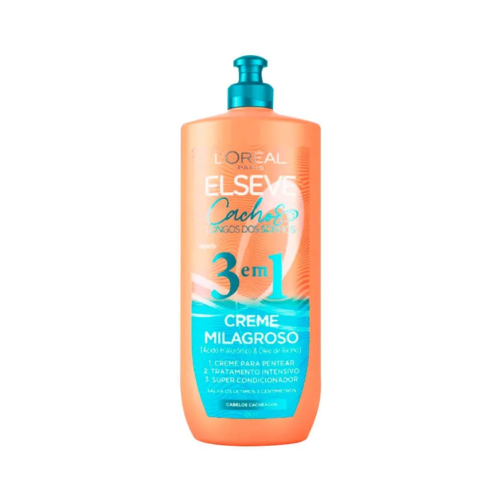 Creme Milagroso Elseve 3 Em 1 500ml Cachos Longos Dos Sonhos — foto do produto em fundo branco