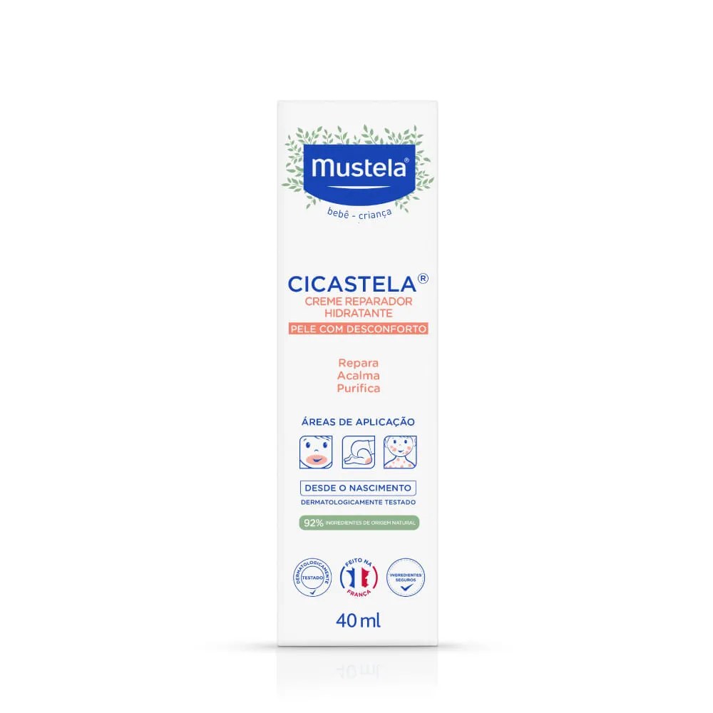 Creme Reparador Hidratante Mustela Cicastela 40ml — foto do produto em fundo branco
