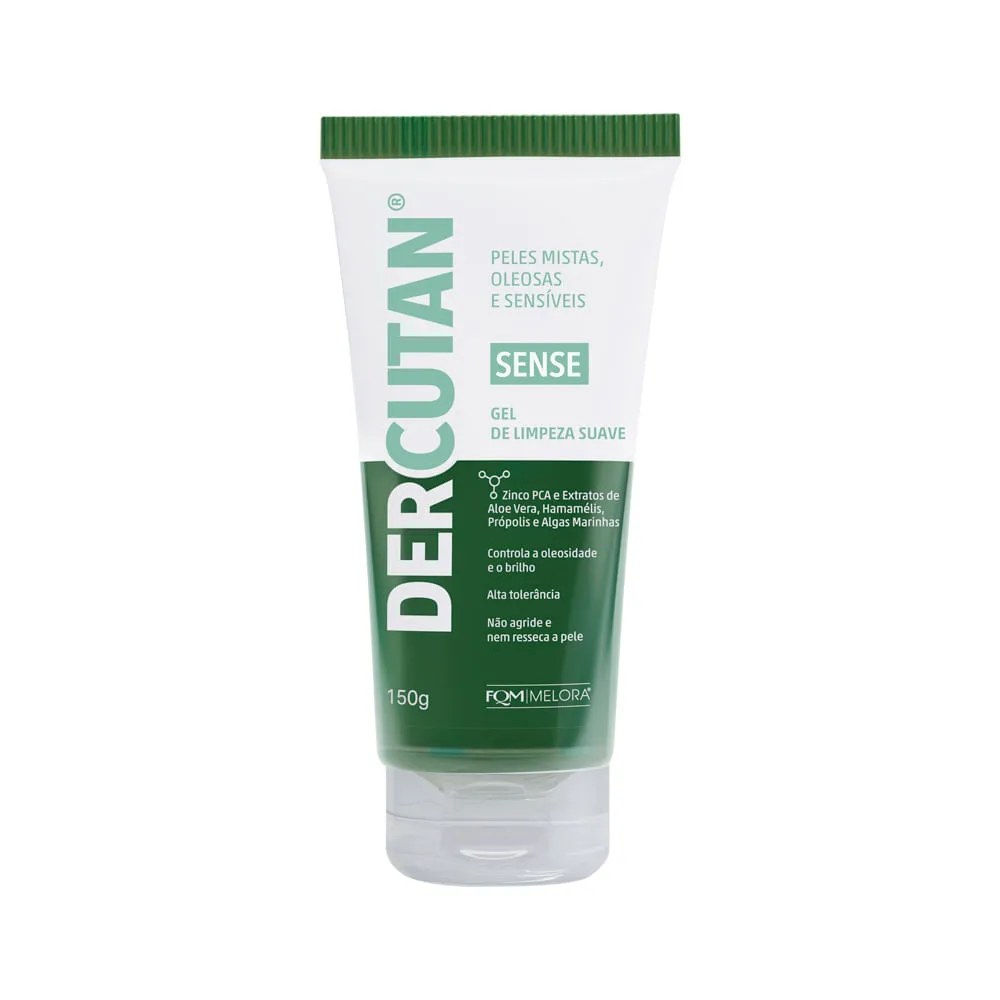 Dercutan Sense Gel Para Limpeza Suave 150gr — foto do produto em fundo branco