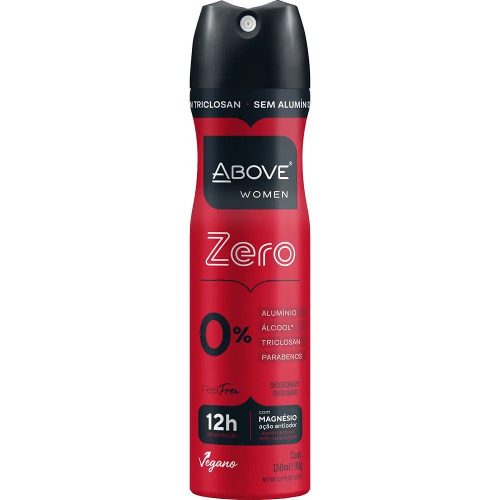 Desodorante Above Feminino 150ml Aerossol Feel Free — foto do produto em fundo branco