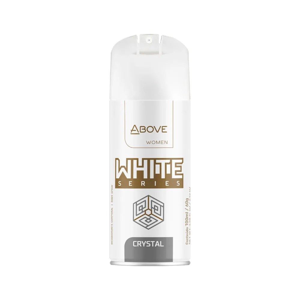 Desodorante Above Feminino White Series 100ml Aerosol Crystal — foto do produto em fundo branco