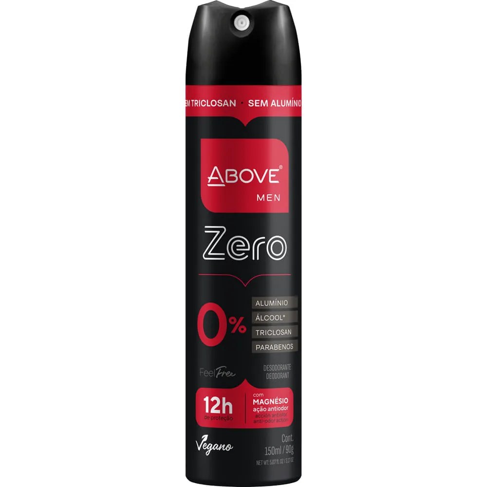 Desodorante Above Masculino 150ml Aerossol Feel Free — foto do produto em fundo branco