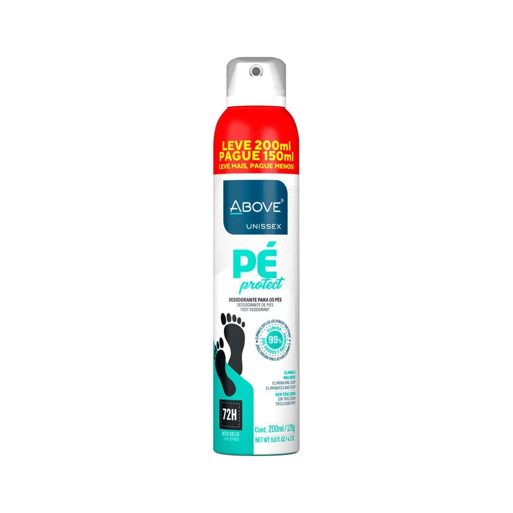 Desodorante Para Os Pes Above Protect Unissex Especial 200ml — foto do produto em fundo branco