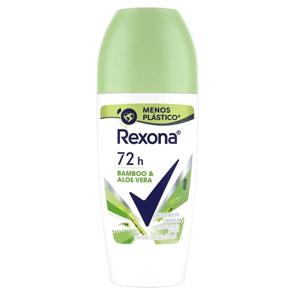 Desodorante Rexona Feminino Roll On Bamboo 50ml — foto do produto em fundo branco