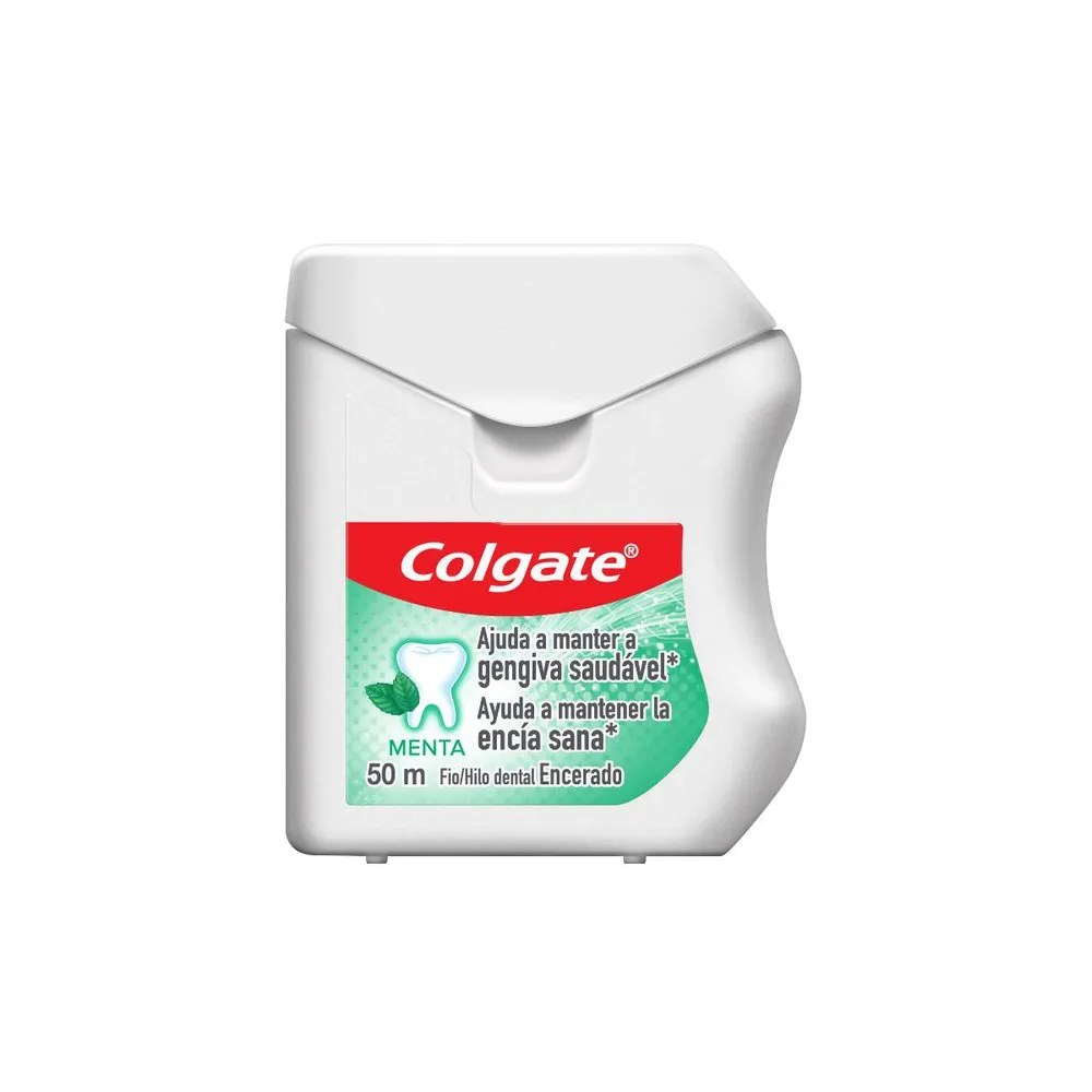 Fio Dental Colgate Encerado Menta 50m — foto do produto em fundo branco