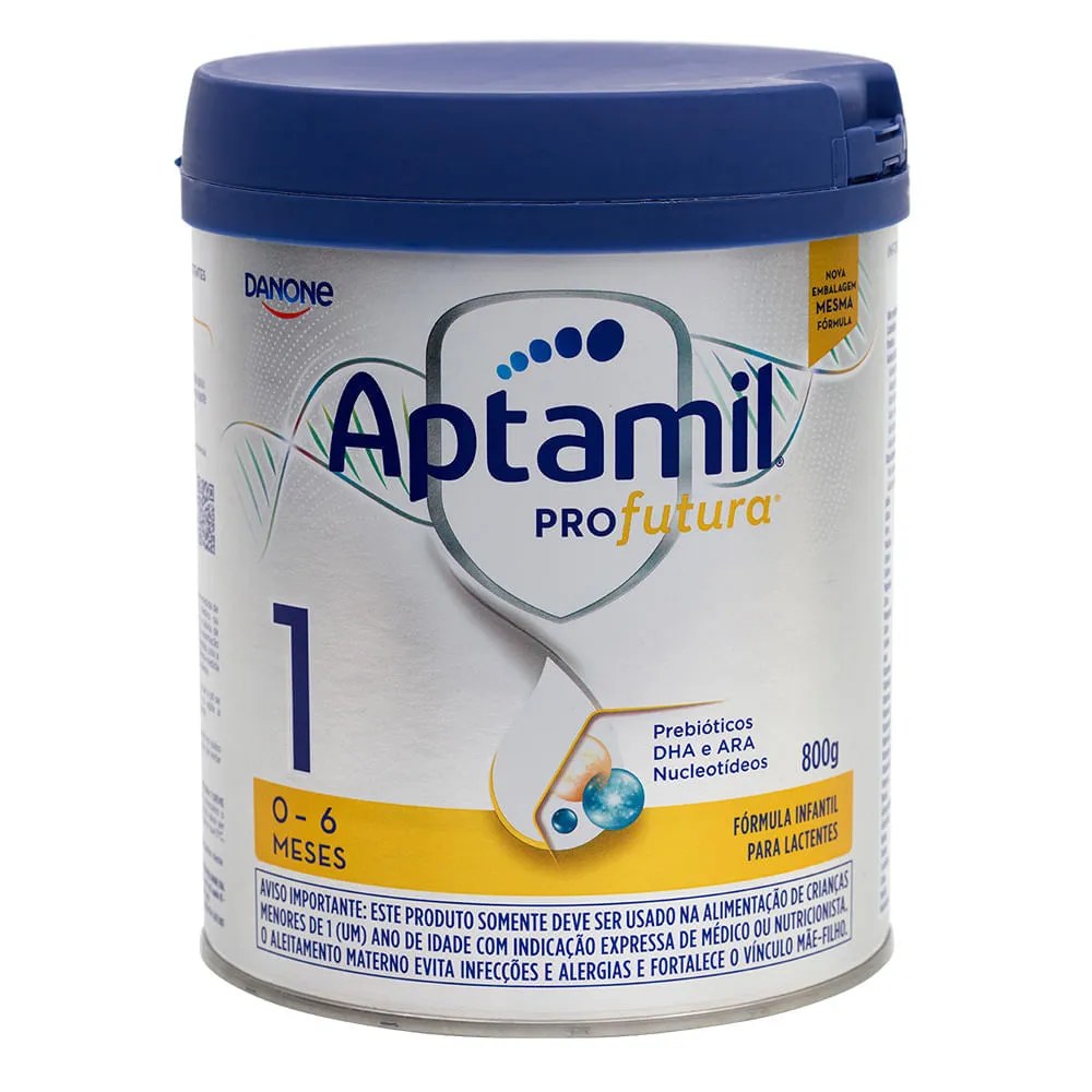 Fórmula Infantil Aptamil Profutura 1 800g 0-6 Meses — foto do produto em fundo branco