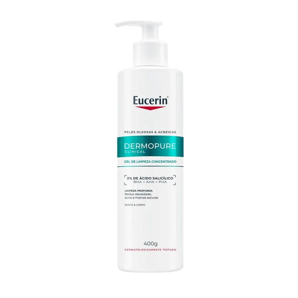 Gel De Limpeza Concentrado Eucerin Dermopure Oil Control 400g — foto do produto em fundo branco