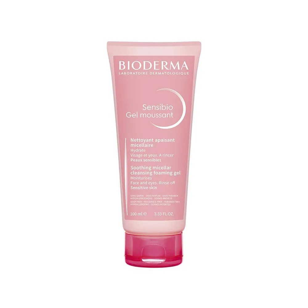 Gel De Limpeza Micelar Bioderma Sensibio Gel Moussant 100ml — foto do produto em fundo branco
