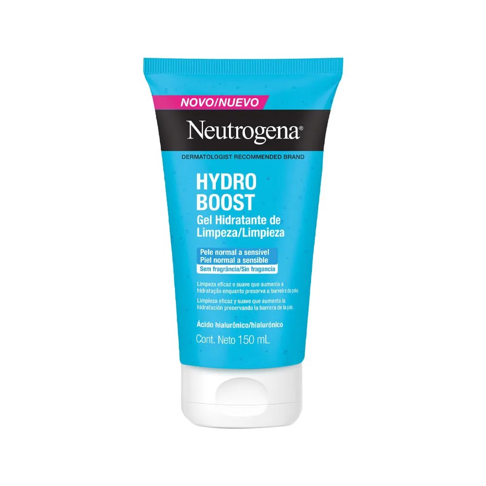 Gel Hidratante De Limpeza Neutrogena Hydro Boost 150ml — foto do produto em fundo branco