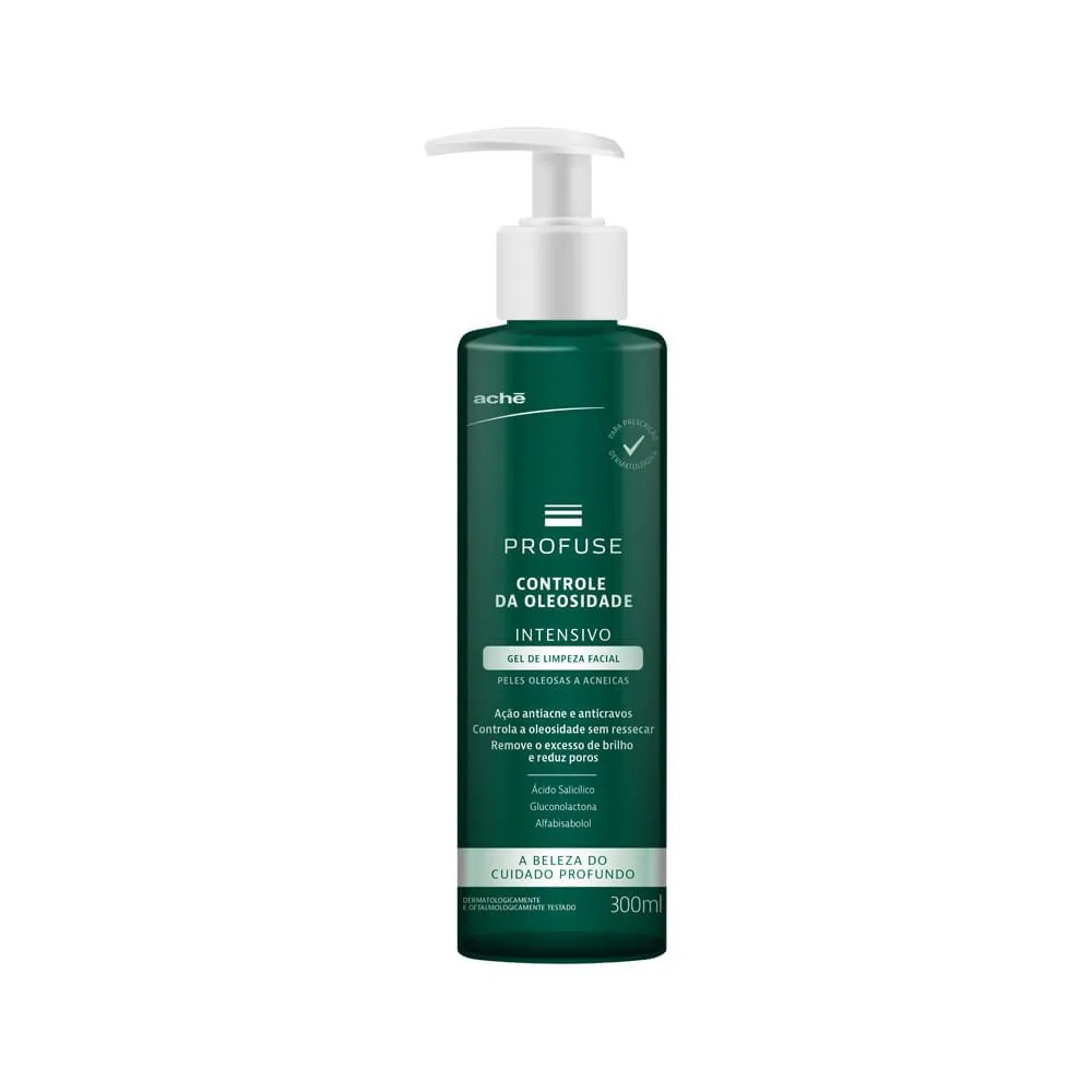 Gel Para Limpeza Facial Profuse Intensivo Pump 300ml Ache — foto do produto em fundo branco