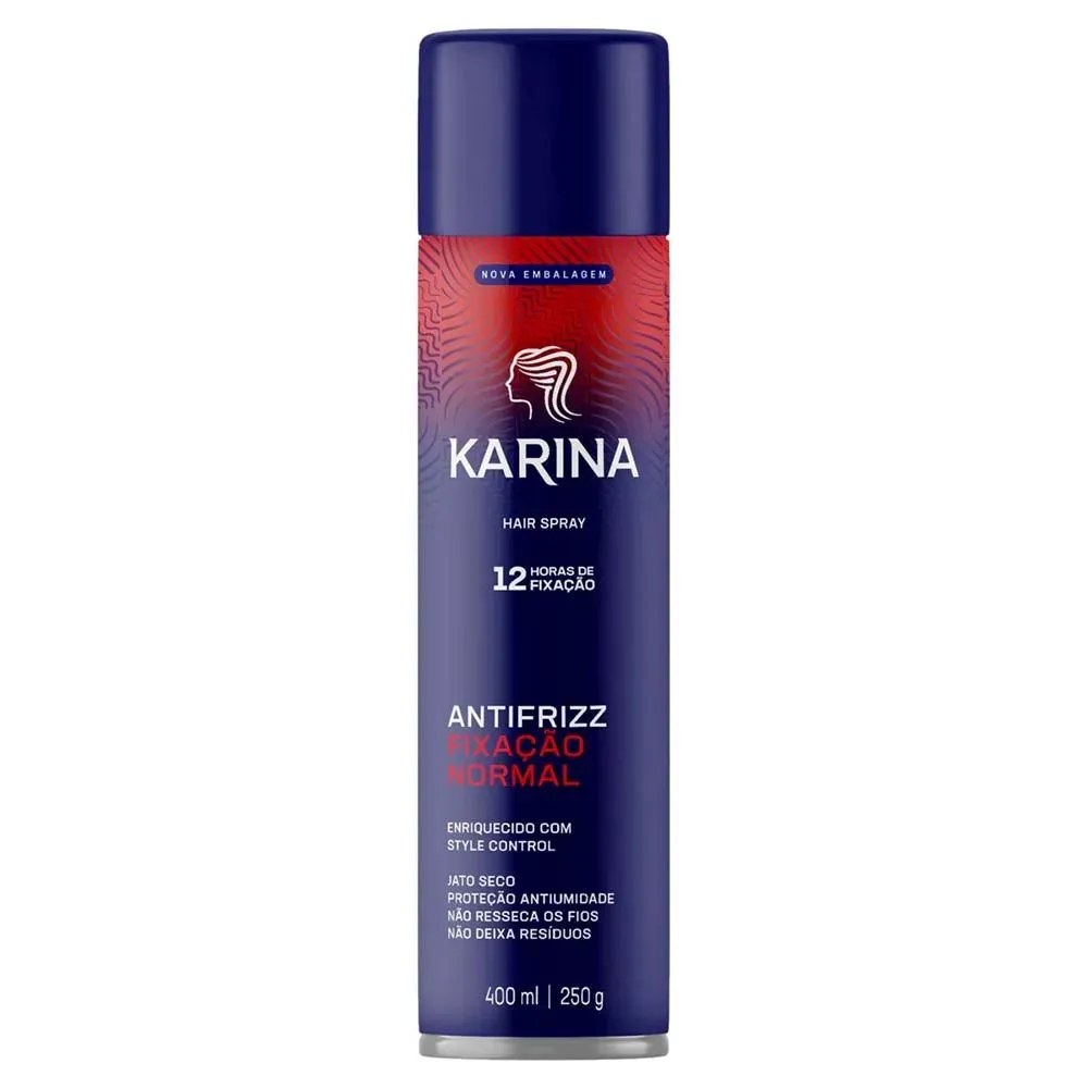 Hair Spray Karina Normal 400ml — foto do produto em fundo branco