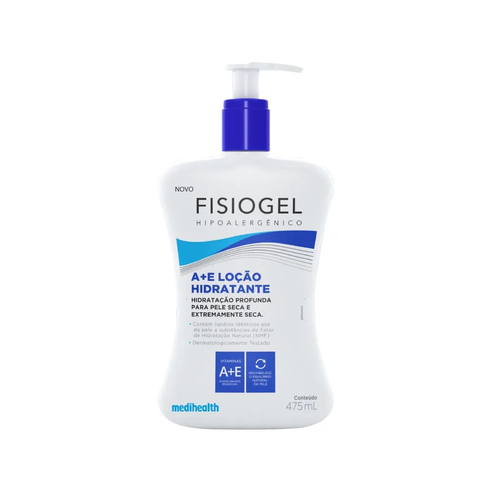 Hidratante Fisiogel 475ml Locao Pump — foto do produto em fundo branco