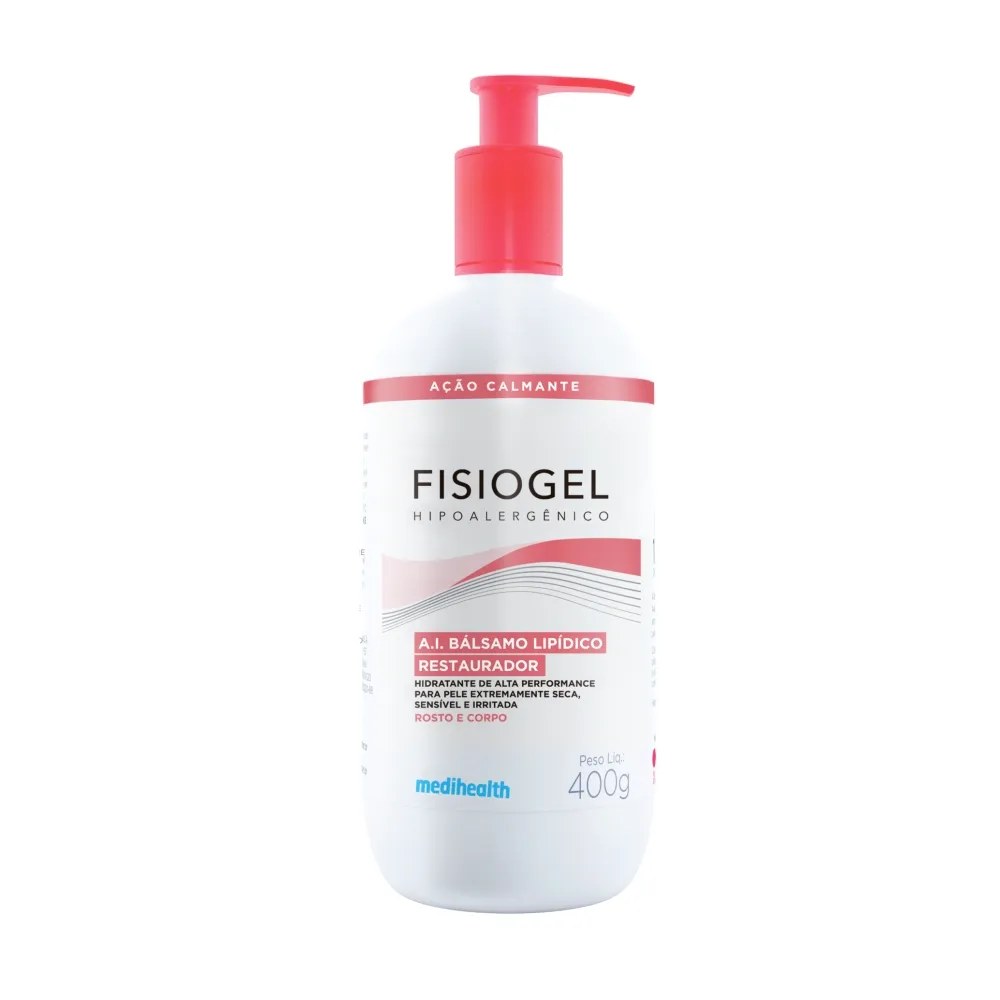 Hidratante Fisiogel A.i. 400gr Balsamo Restaurador Pump — foto do produto em fundo branco