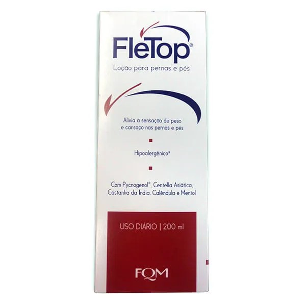 Loção Fletop Para Pernas E Pés 200ml — foto do produto em fundo branco