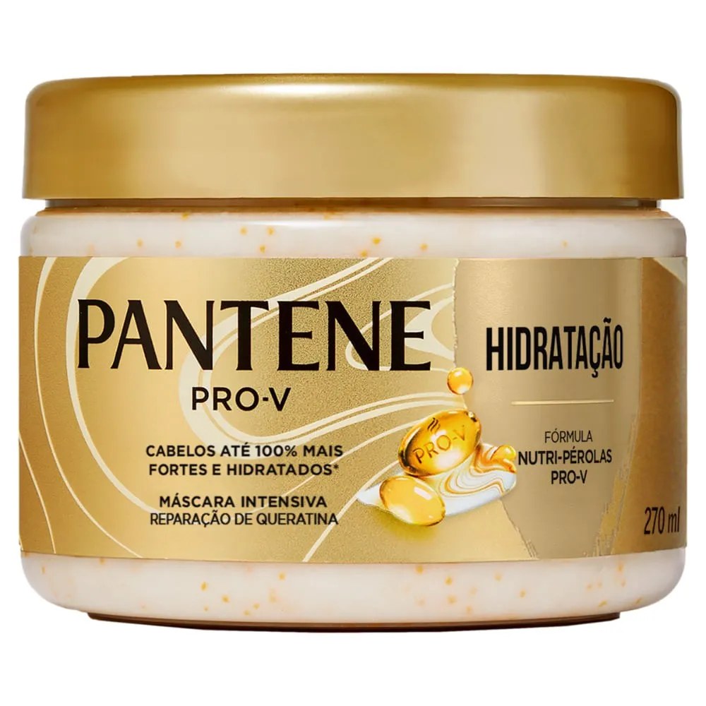 Máscara Intensiva Pantene Hidratação 270ml — foto do produto em fundo branco