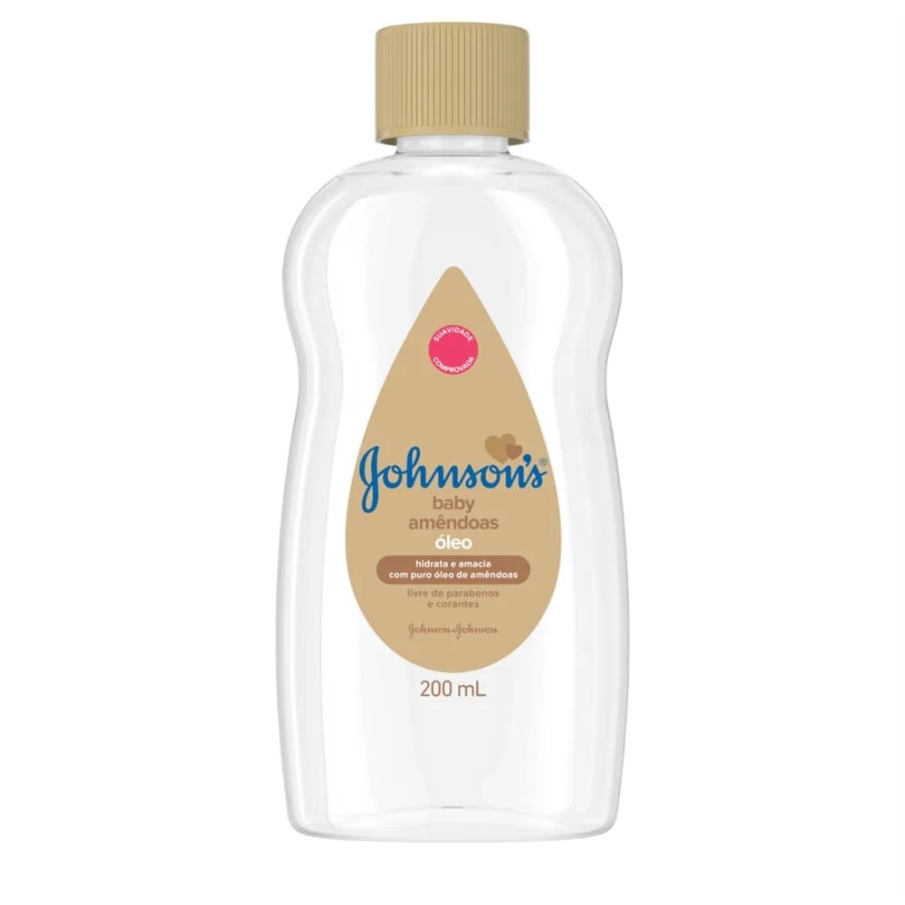 Óleo De Amêndoas Johnson's Baby 200 Ml — foto do produto em fundo branco