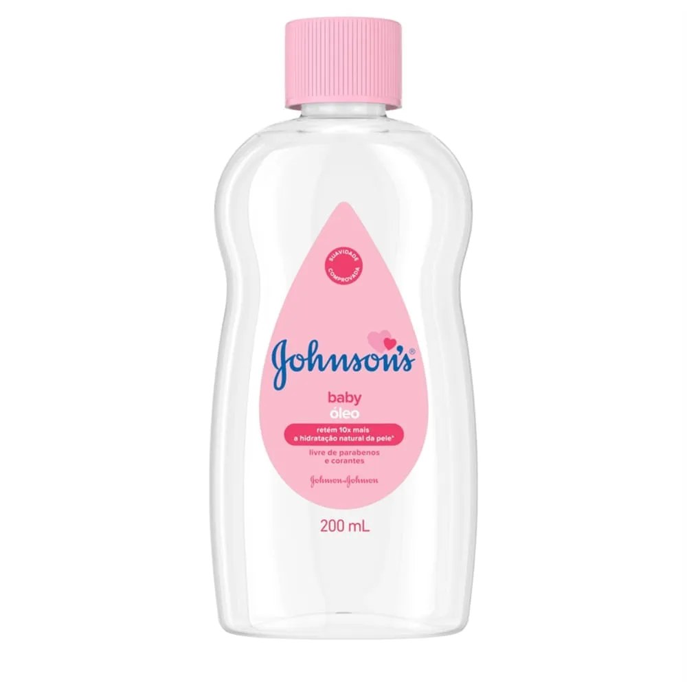 Óleo Johnson's Baby Regular 200 Ml — foto do produto em fundo branco