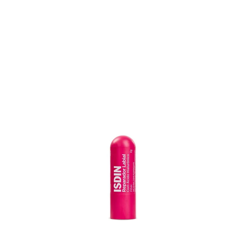 Reparador Labial Isdin Stick Pink 4gr — foto do produto em fundo branco
