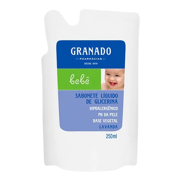 Sabonete Líquido Granado Bebê Lavanda Refil 250ml — foto do produto em fundo branco
