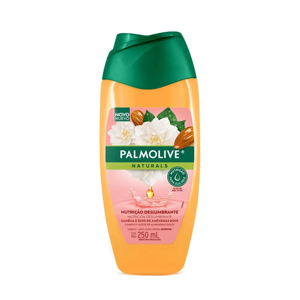 Sabonete Líquido Palmolive Naturals Camélia E Óleo De Amêndoas Doce 250ml — foto do produto em fundo branco