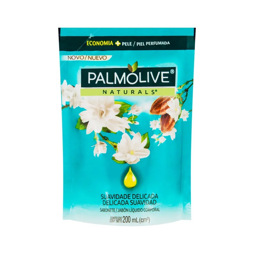 Sabonete Liquido Palmolive Naturals Suavidade 200ml Refil — foto do produto em fundo branco