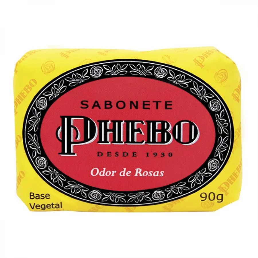 Sabonete Phebo Odor De Rosas 90g — foto do produto em fundo branco