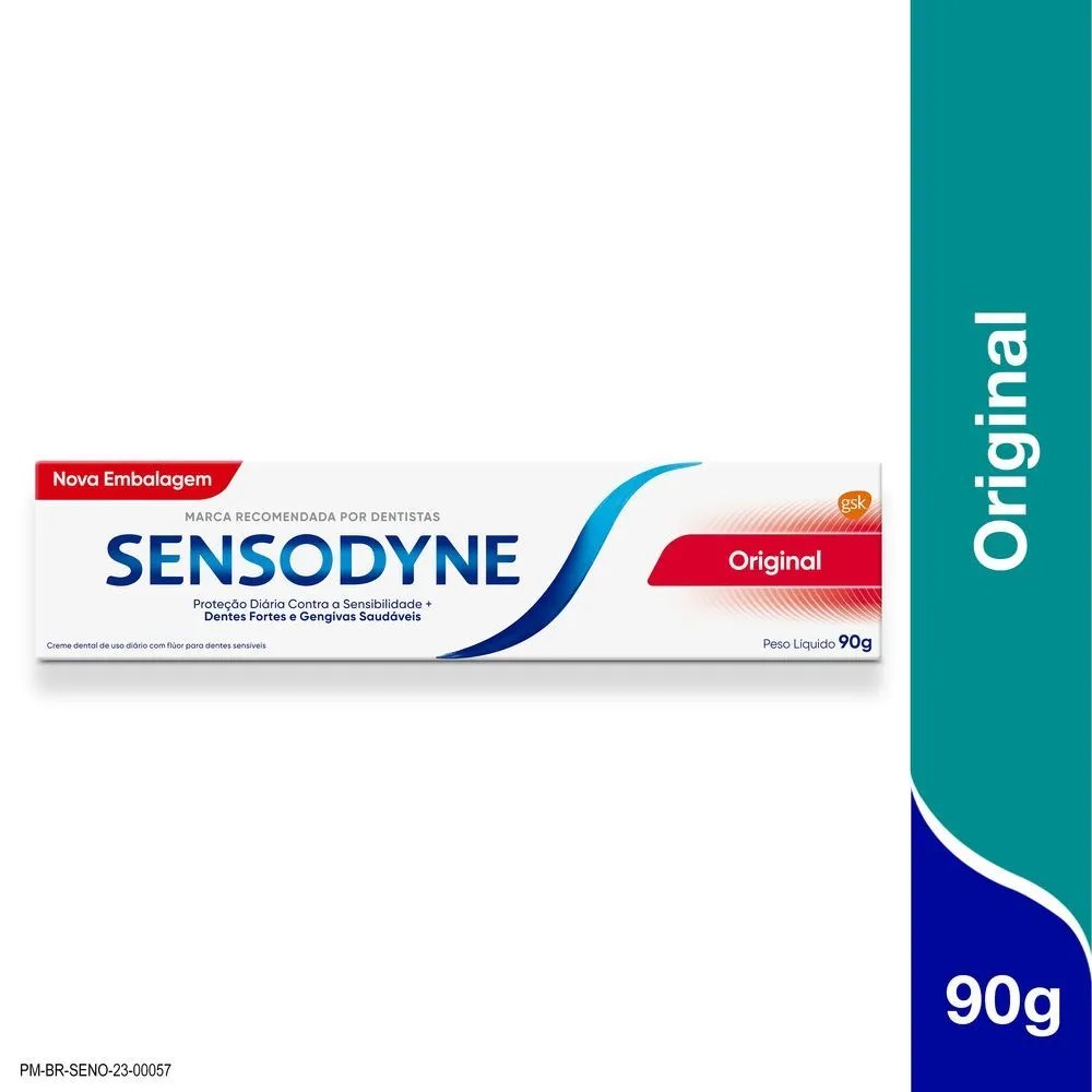 Sensodyne Original Pasta De Dente Para Dentes Sensíveis, 90g — foto do produto em fundo branco
