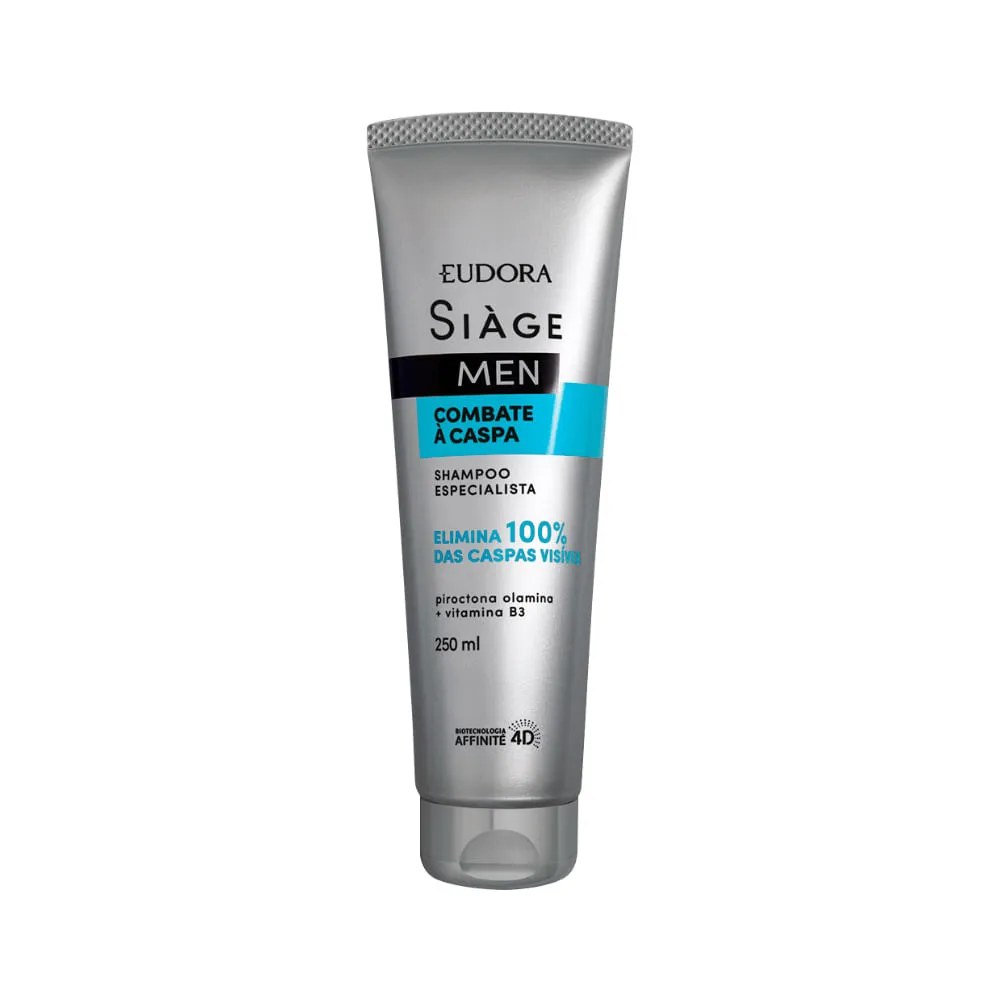 Shampoo Eudora Siage Men Combate A Caspa 250ml — foto do produto em fundo branco