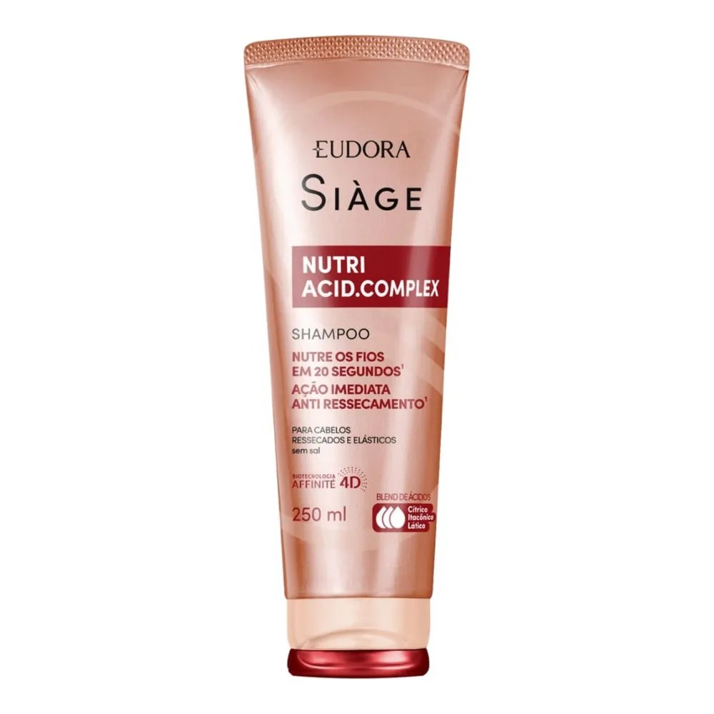 Shampoo Eudora Siage Nutri Acid.complex 250ml — foto do produto em fundo branco