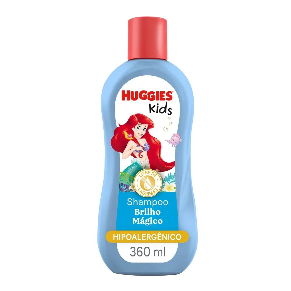 Shampoo Huggies Kids Brilho Mágico 360ml — foto do produto em fundo branco
