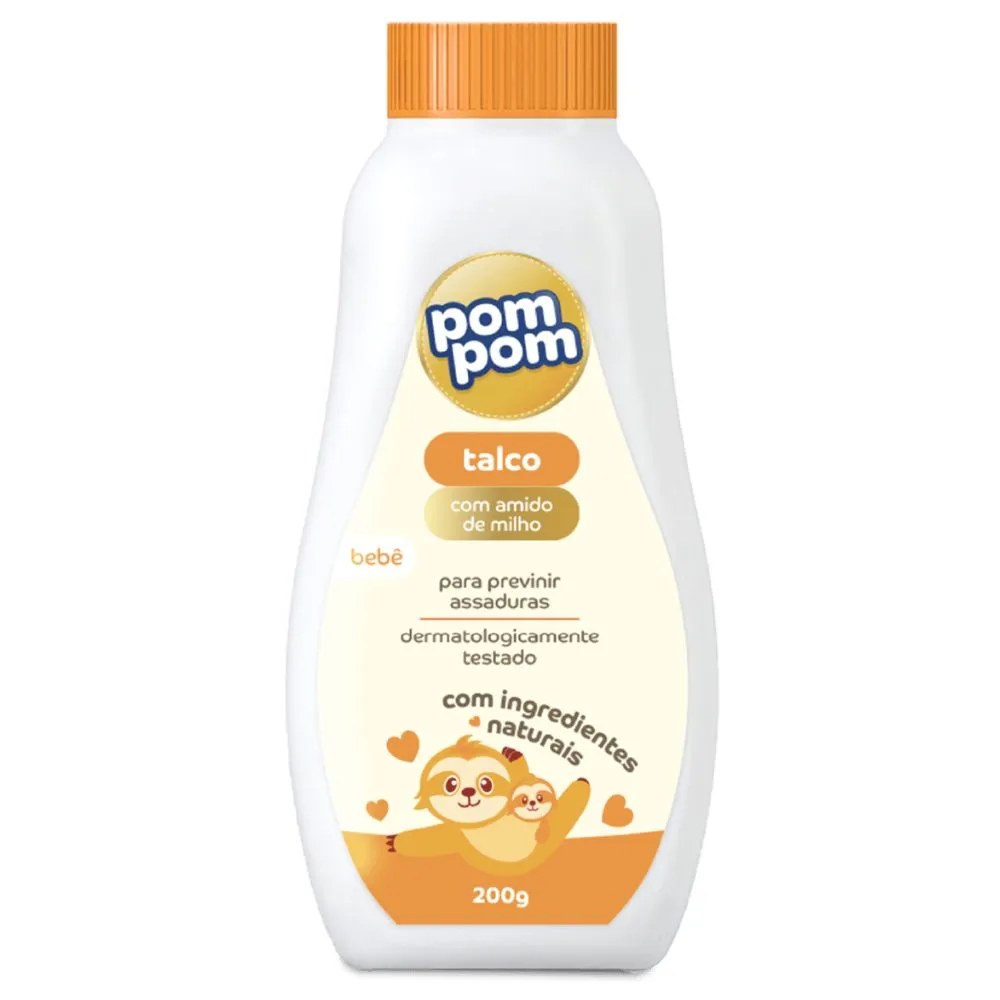Talco Pom Pom 200g — foto do produto em fundo branco