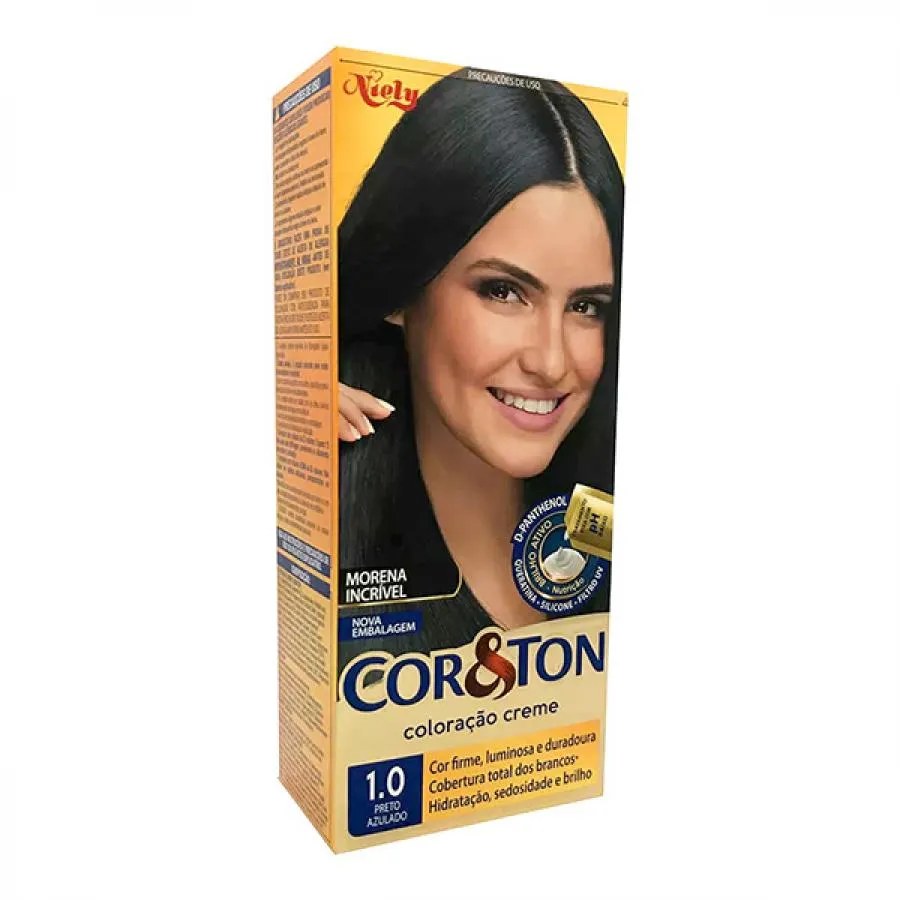 Tintura Cor E Ton 1.0 Preto Azulado — foto do produto em fundo branco