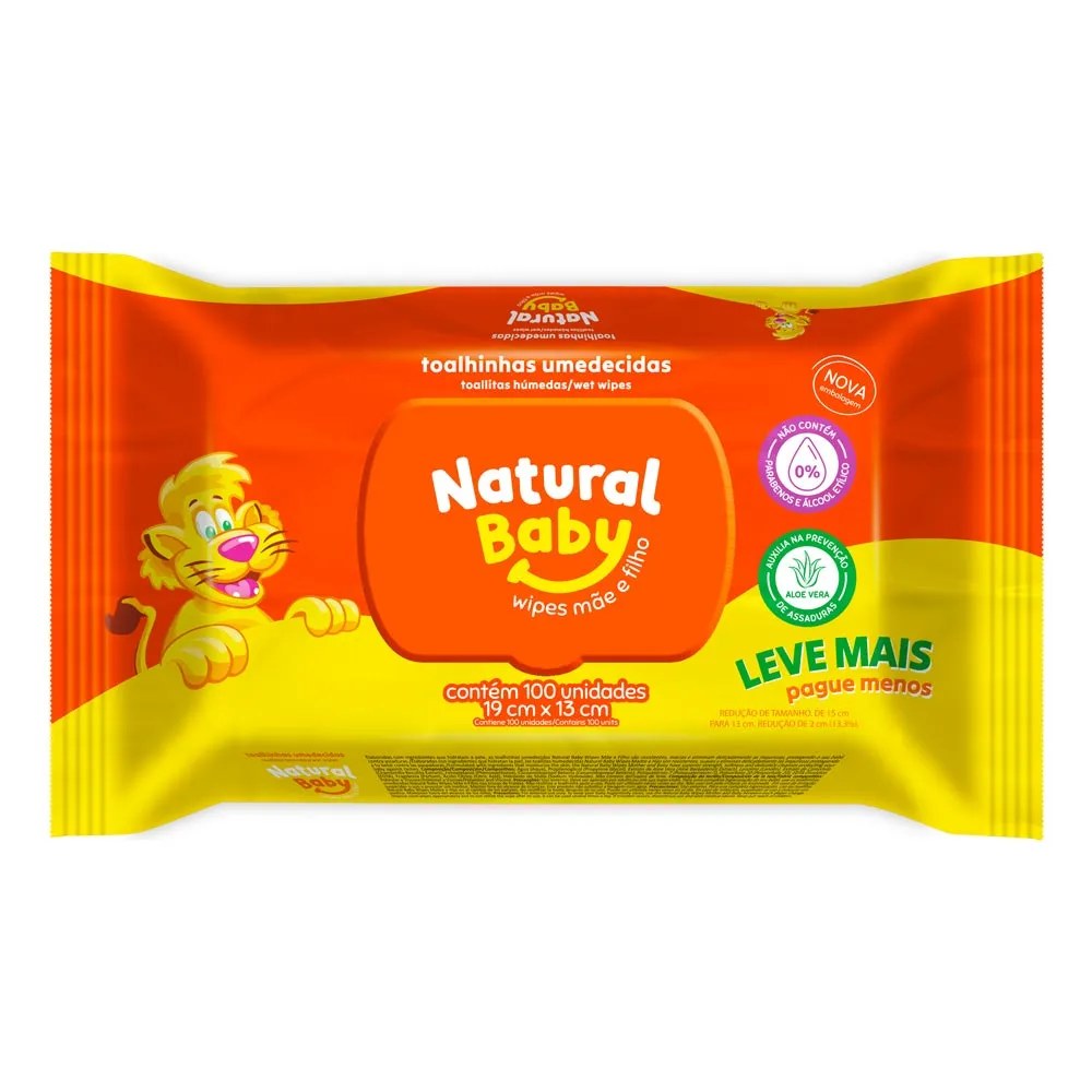 Toalha Umedecida Natural Baby Leve 100 Pague 80 Especial — foto do produto em fundo branco